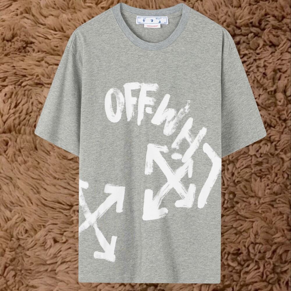 Off-white Men's Grey Short Sleeve